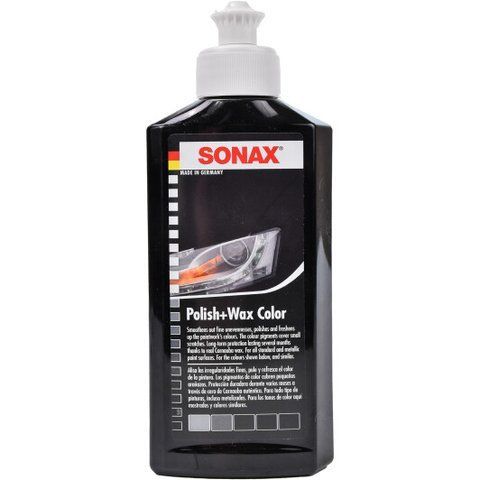 Кольоровий поліроль для кузова Sonax Polish & Wax Color NanoPro чорний фото