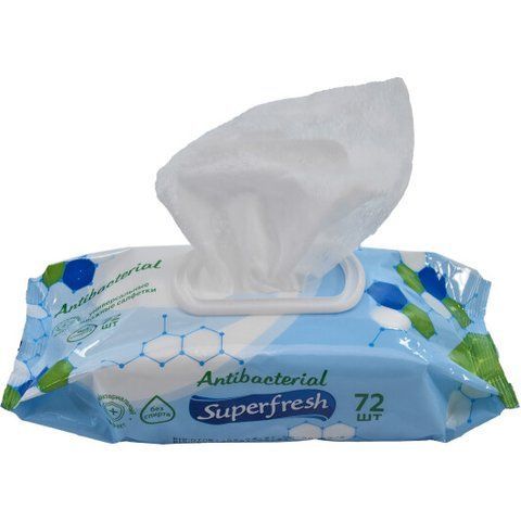 Салфетки Superfresh Antibacterial wipes1 72 шт фото