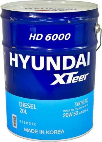 Hyundai XTeer HD 6000 20W-50 20 л, (1120012) моторное масло фото
