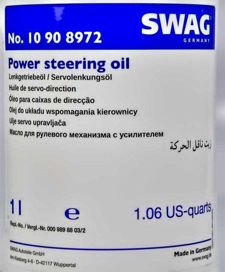 SWAG Power Steering Fluid, 1 л (10908972) трансмісійна олива фото