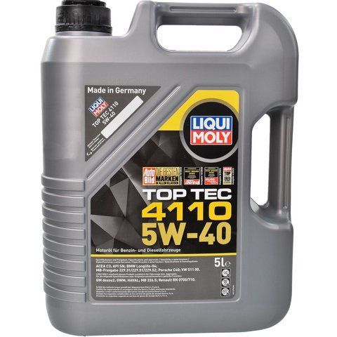 Liqui Moly Top Tec 4110 5W-40, 5 л (21479) моторное масло фото