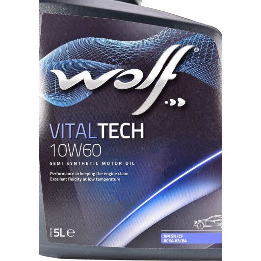 Wolf Vitaltech 10W-60 5 л, (8314926) моторное масло фото