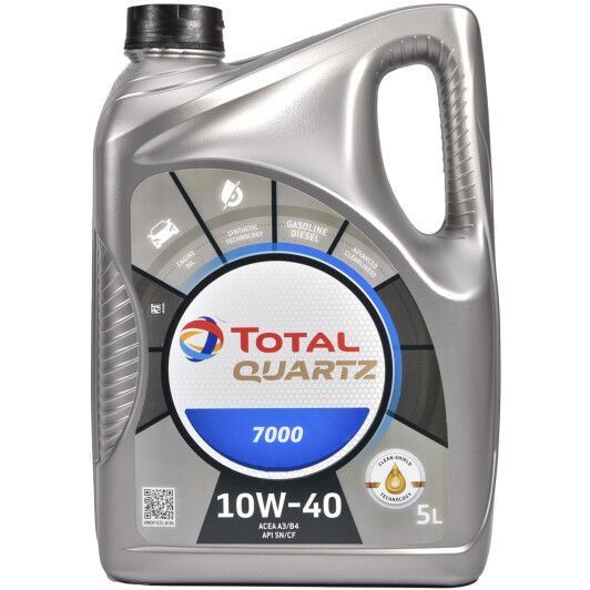 Total Quartz 7000 10W-40 5 л, (203703) моторна олива фото