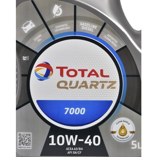Total Quartz 7000 10W-40 5 л, (203703) моторна олива фото
