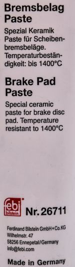 Febi Brake Pad Paste смазка, 100 мл (26711) фото