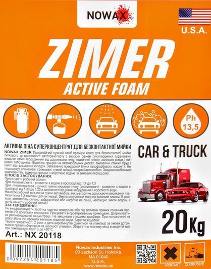 Nowax Zimer Active Foam, 20 л (NX20118) концентрат автошампуню фото
