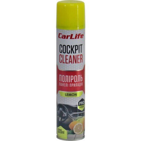 Полироль для салона Carlife Cockpit Cleaner лимон 320 мл CF322 фото