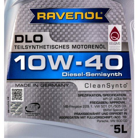Ravenol DLO 10W-40 5 л, (11121115) моторна олива фото