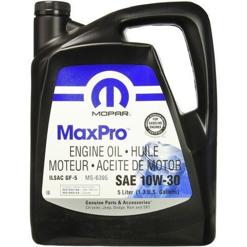 Mopar MaxPro 10W-30 5 л, (68218931AB) моторное масло фото