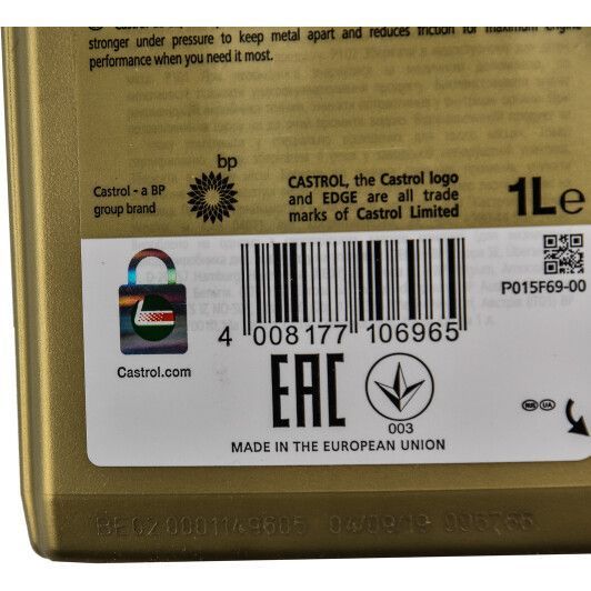 Castrol EDGE Titanium FST LL 5W-30 1 л, (CASEDGE5W301L) моторное масло фото