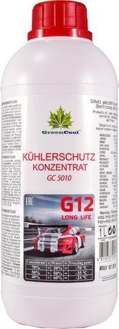 Green cool GC 5010 G12 красный, 1 л (702644) концентрат антифриза фото