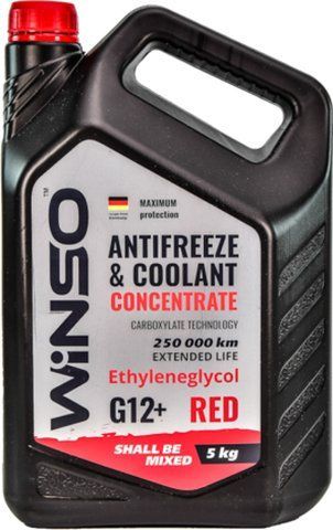 Winso G12+ червоний, 5 л (880990) концентрат антифризу фото
