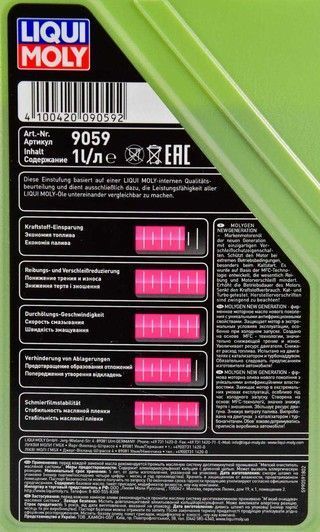 Liqui Moly Molygen New Generation 10W-40 1 л, (9059) моторное масло фото