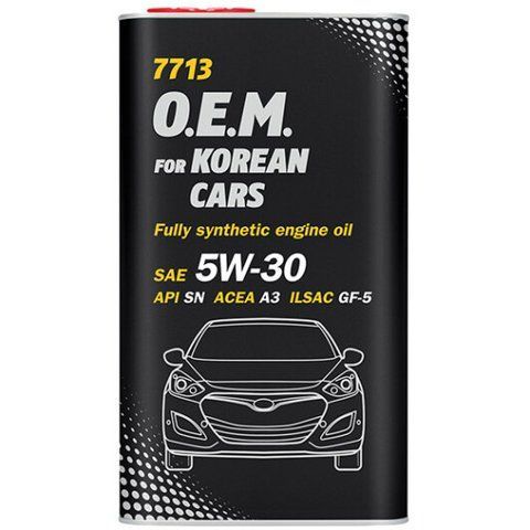 Mannol O.E.M. For Korean Cars (Metal) 5W-30 4 л, (MN7713-4ME) моторное масло фото