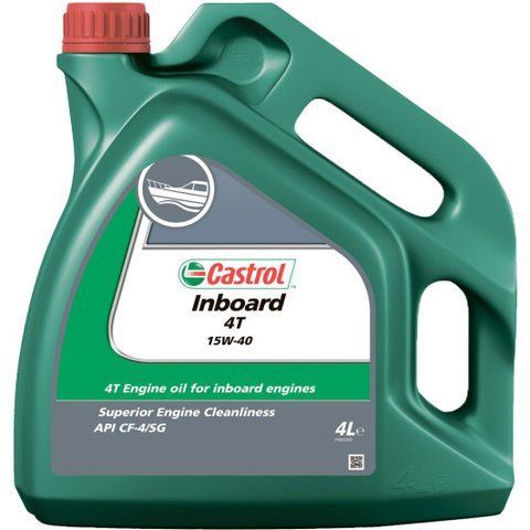 Моторное масло 4T Castrol Inboard 15W-40 минеральное, 4 л фото