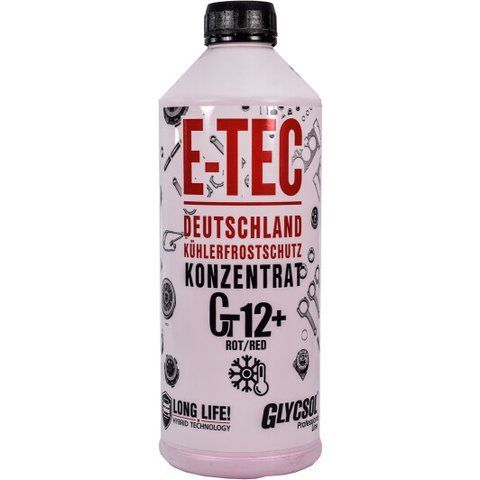 E-tec Glycsol G12+ красный, 1,5 л концентрат антифриза фото