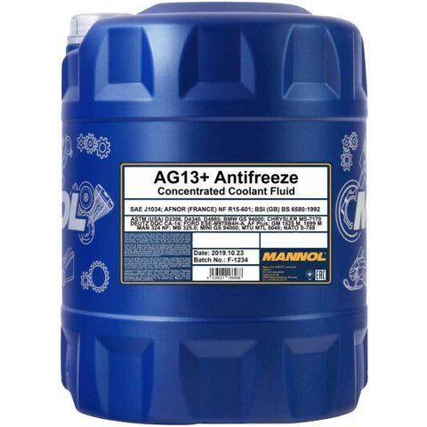 Mannol AG13+ Advanced желтый, 10 л (MN4114-10) концентрат антифриза фото