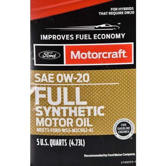 Ford Motorcraft Full Synthetic 0W-20 4,73 л, (XO0W205QFS) моторное масло фото
