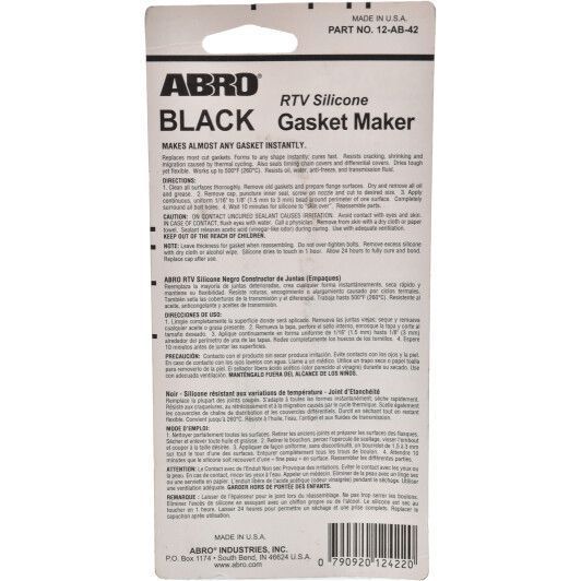 ABRO Gasket Maker (USA) чорний формувач прокладок, 42,5 мл (12AB42) фото