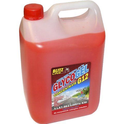 Blitz Line Glycogel G12 красный, 5 л (26155) концентрат антифриза фото