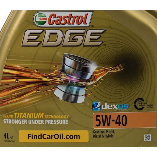 Castrol EDGE Titanium FST 5W-40, 4 л (1535F3) моторное масло фото