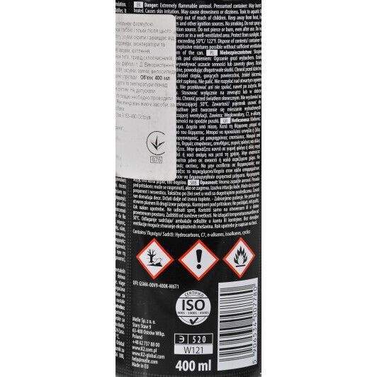 K2 White Grease PTFE проникне мастило, 400 мл (W121) фото