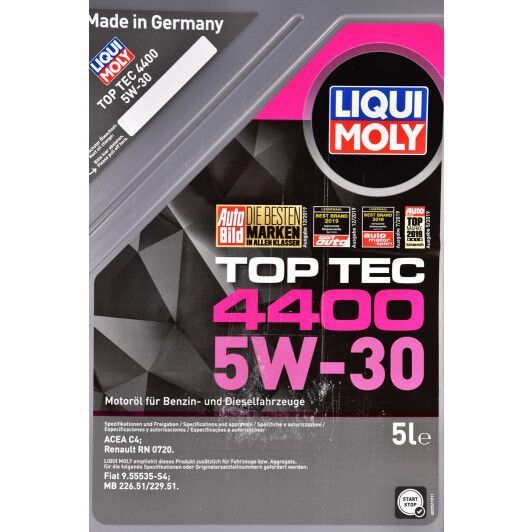 Liqui Moly Top Tec 4400 5W-30 5 л, (2322) моторна олива фото