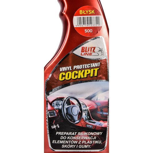 Поліроль для салону Blitz Line Vinyl Protectant Cockpit 500 мл 28469 фото