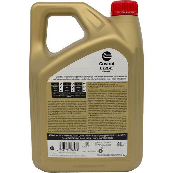 Castrol EDGE Titanium FST 5W-40, 4 л (1535F3) моторное масло фото