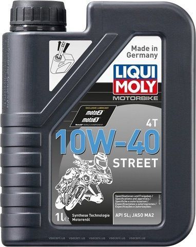 Liqui Moly Motorbike 4T Street 10W-40, 1 л (1521) моторное масло 4T фото