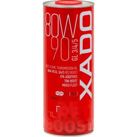 XADO Atomic Oil 80W-90 GL-3/4/5 Red Boost, 1 л (XA26119) мінеральна трансмисійна олива фото