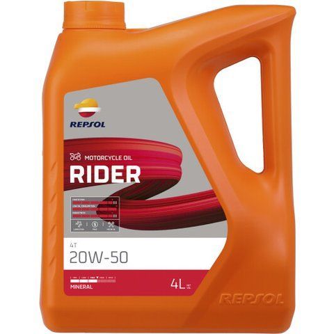 Repsol Rider 20W-50, 4 л (RPP2130TGB) моторна олива 4T фото