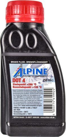 Alpine DOT 4, 0,25 л (0101101) тормозная жидкость пластиковая тара фото