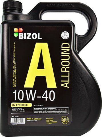 Bizol Allround 10W-40 5 л, (B83011) моторное масло фото