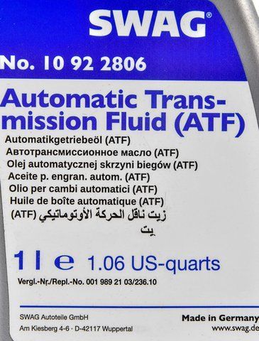SWAG ATF Dexron III / Dexron III-H, 1 л (10922806) трансмиссионное масло фото