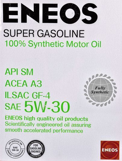 Eneos Super Gasoline SM 5W-30 4 л, моторна олива фото