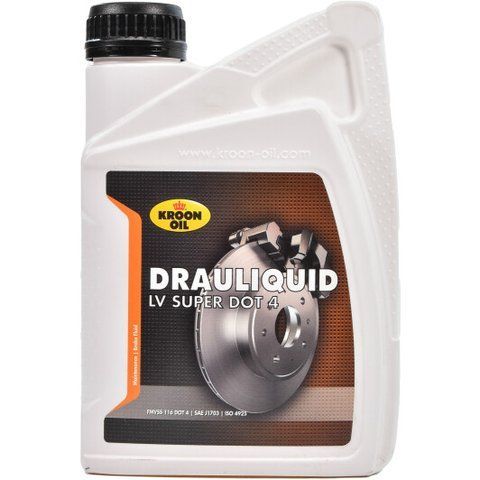 Kroon Oil Drauliquid-LV Super DOT 4 ABS, ESP, ASR, 1 л (33820) гальмівна рідина пластикова тара фото