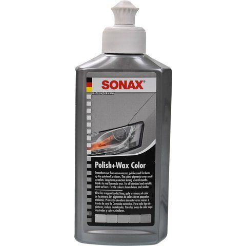 Sonax Polish & Wax Color NanoPro серый, 250 мл (296341) цветной полироль для кузова фото