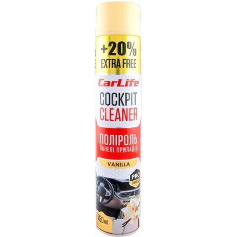 Поліроль для салону Carlife Cockpit Cleaner ваніль 750 мл фото