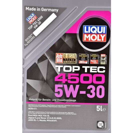 Liqui Moly Top Tec 4500 5W-30 5 л, (2318) моторное масло фото