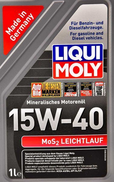 Liqui Moly MoS2 Leichtlauf 15W-40 1 л, (1932) моторное масло фото