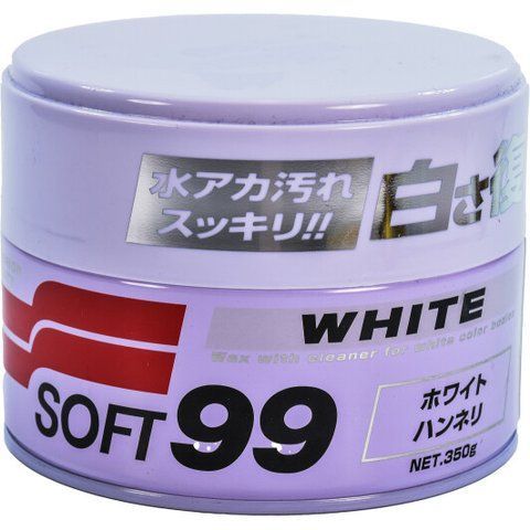 Кольоровий поліроль для кузова SOFT99 White Super Wax білий фото