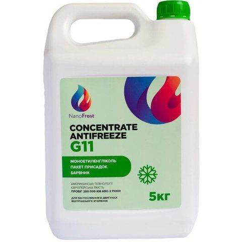 NanoFrost Concentrate G11 зеленый, 5 л (G11GREEN5) концентрат антифриза фото