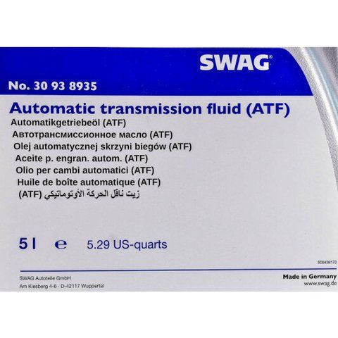 SWAG ATF 2, 5 л (30938935) трансмиссионное масло фото