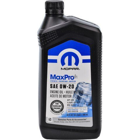 Mopar MaxPro Plus 0W-20 0,95 л, (68218950AB) моторна олива фото