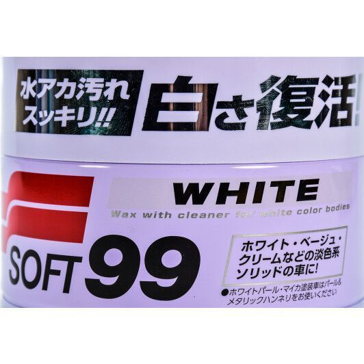 Кольоровий поліроль для кузова SOFT99 White Super Wax білий фото