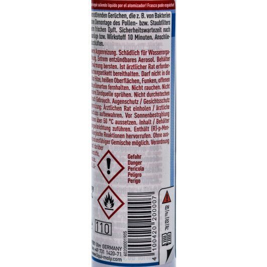 Liqui Moly Klima Refresh спрей очиститель кондиционера фото