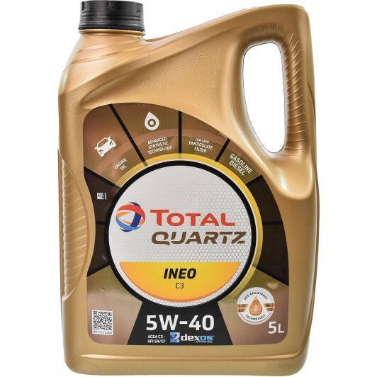 Total Quartz Ineo C3 5W-40 5 л, (213790) моторна олива фото