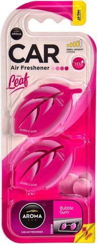 Ароматизатор Aroma Car Leaf 3D Mini Bubble Gum 9 г фото