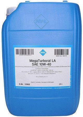 Aral Mega Turboral LA 10W-40, 20 л (15BD3B) моторное масло фото